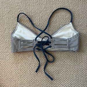 target navy and white stripe bikini top